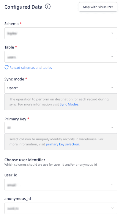 Data import settings in RudderStack