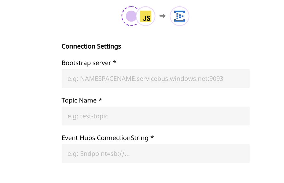 Azure Event Hubs Connection Settings