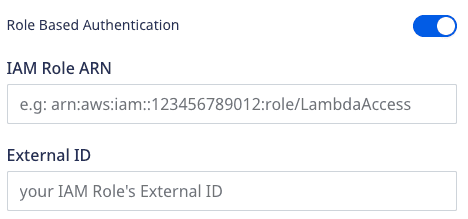 AWS Lambda connection settings