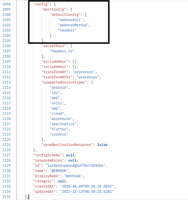 Configuration variables Configuration variables