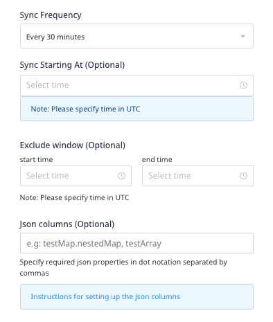 Snowflake destination settings in RudderStack